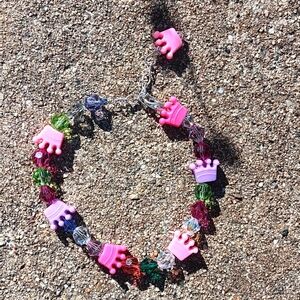 Colorful Handcrafted 8" Bracelet Featuring A Playful Regal Design W/2" Extender